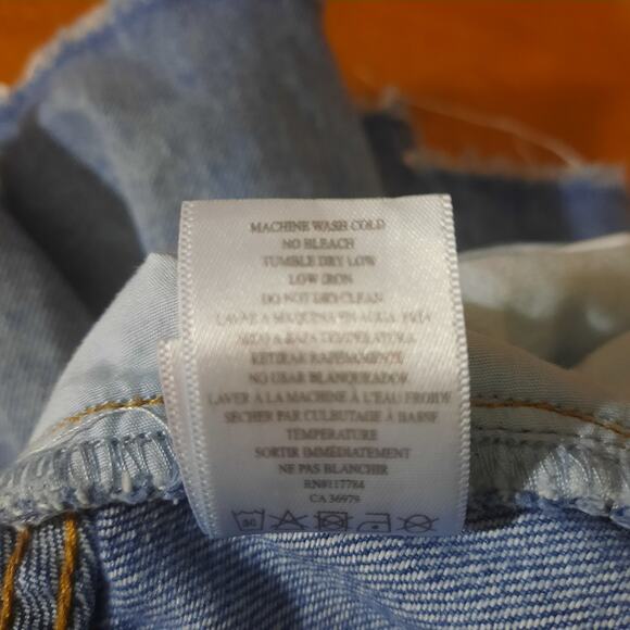 Rails Shane Button Fly Frayed Step Hem Womens Denim Mini Skirt Size 31 - Picture 8 of 10